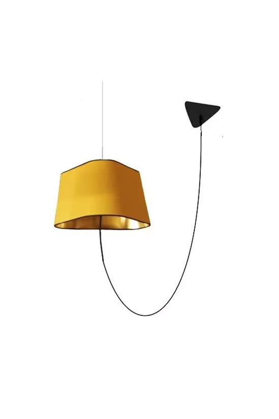 Decentered pendant light Grand Nuage - Yellow / Gold - Designheure