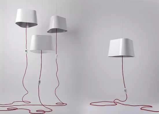 Suspension Nomade Grand Nuage - Jaune et Or - Designheure