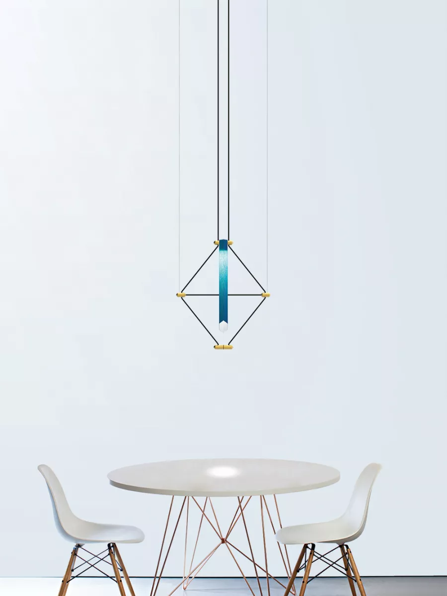 Suspension Mozaik - Bleu canard - Designheure