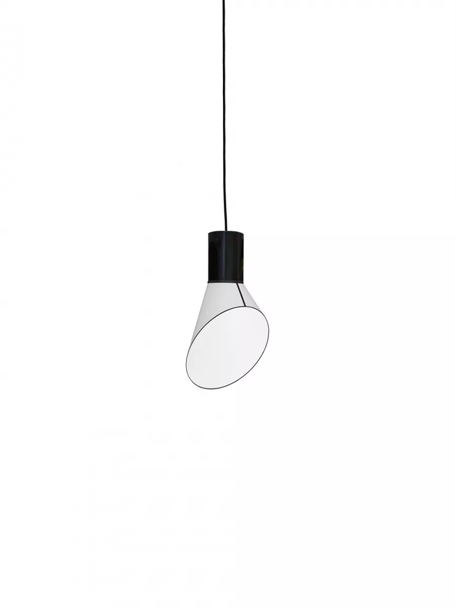 Pendant light baby Cargo - White Black Cylinder - Designheure