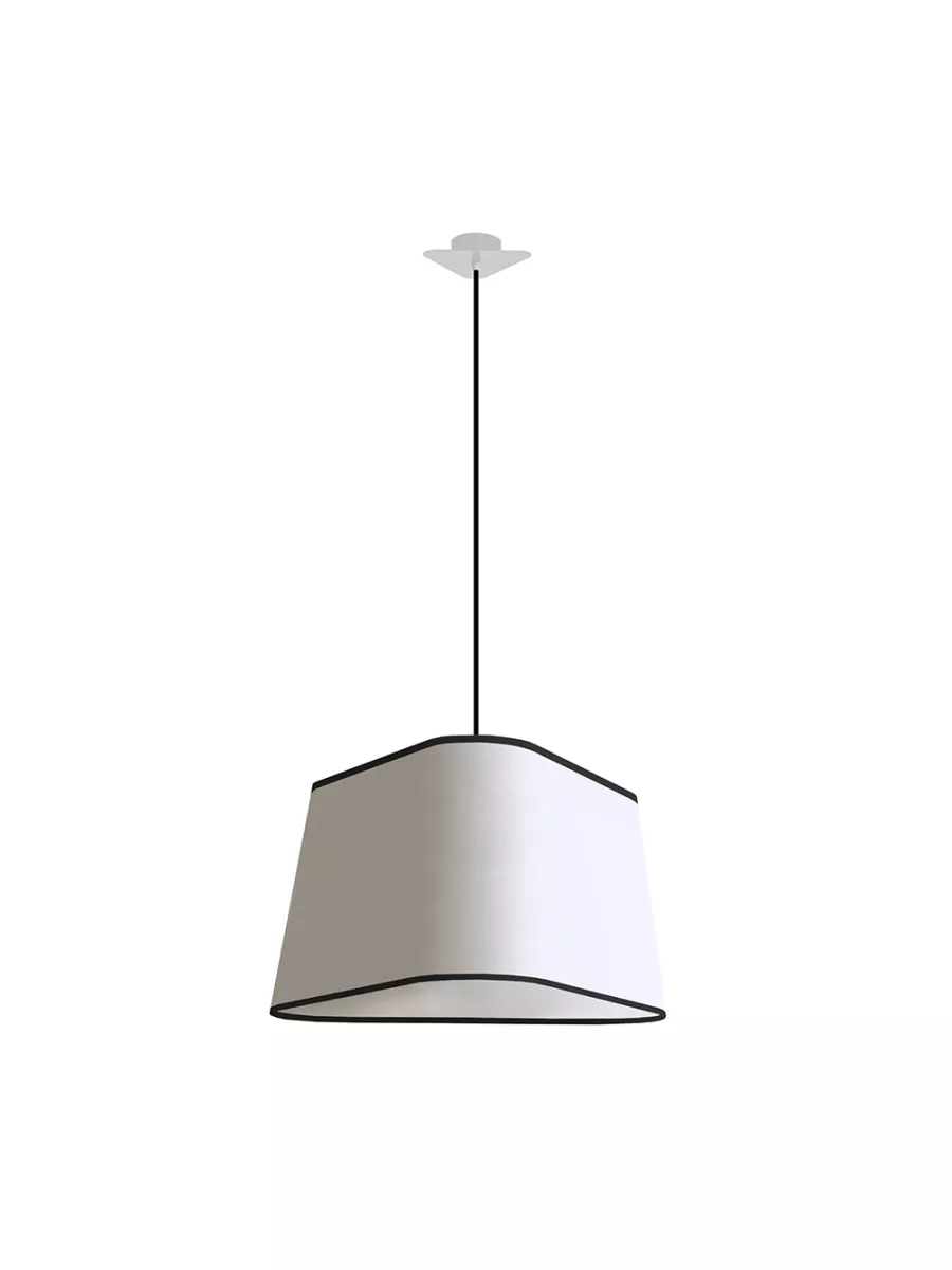 Pendant light XL Nuage - White & black border - Designheure