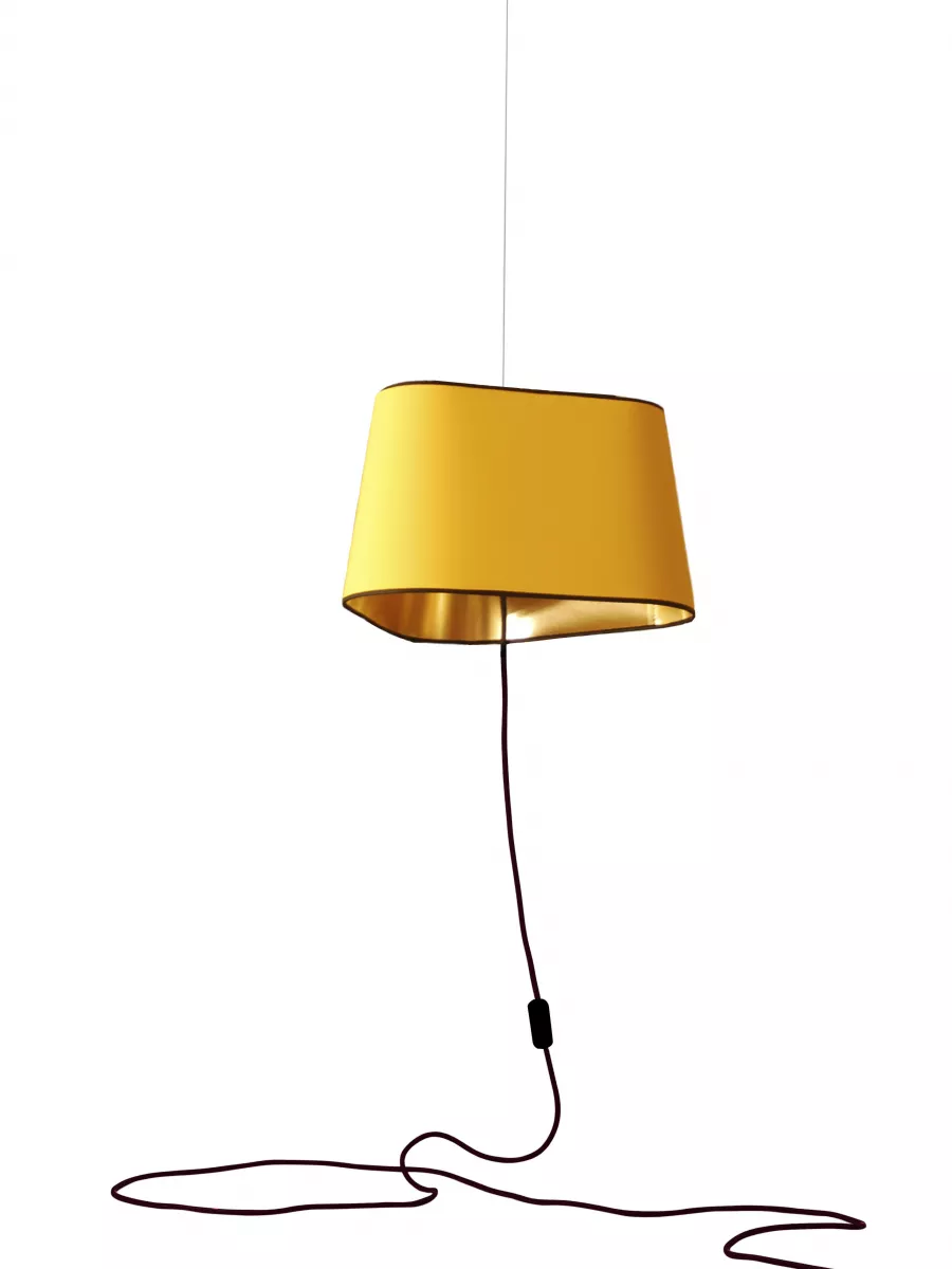 Suspension Nomade Grand Nuage - Jaune et Or - Designheure