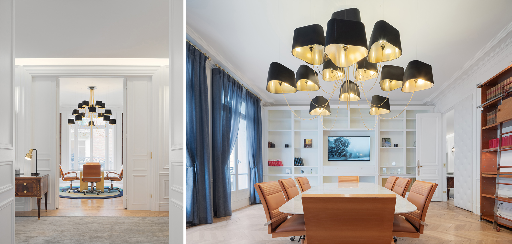 Law firm meeting room - Nuage chandeliers by DESIGNHEURE